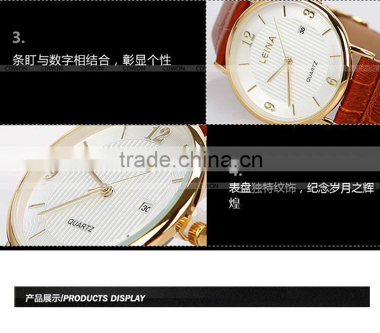 Newest Luxury Automatic Leather Strap Men Wrist Watch Gift