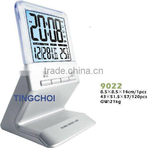 LCD back light clock, digital talking alarm desk clock