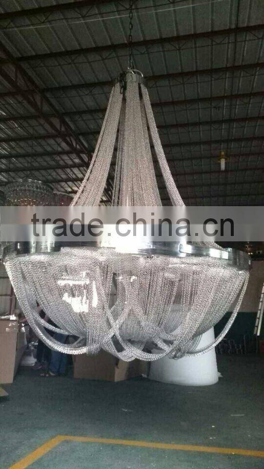 High class unique project Modern Restaurant Lobby Decorative Suspension Chandelier Light