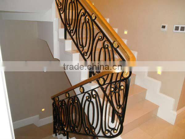 Top-selling hand forged metal stair handrail(LB-I-H-0010)