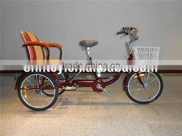 Adult pedal tricycle with rear comfortable seat SH-T122
