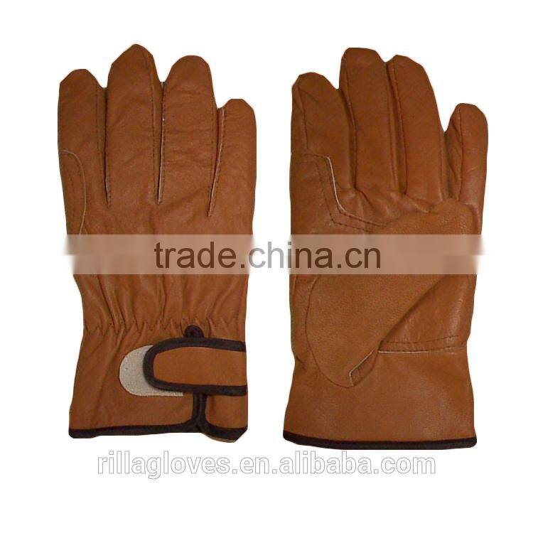 Brown Pigskin Waterproof Anti-oil Cut Working Gloves