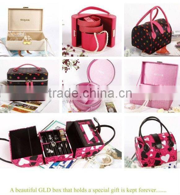 fashionable wholesale jewelry box with mirror/magnetic closure