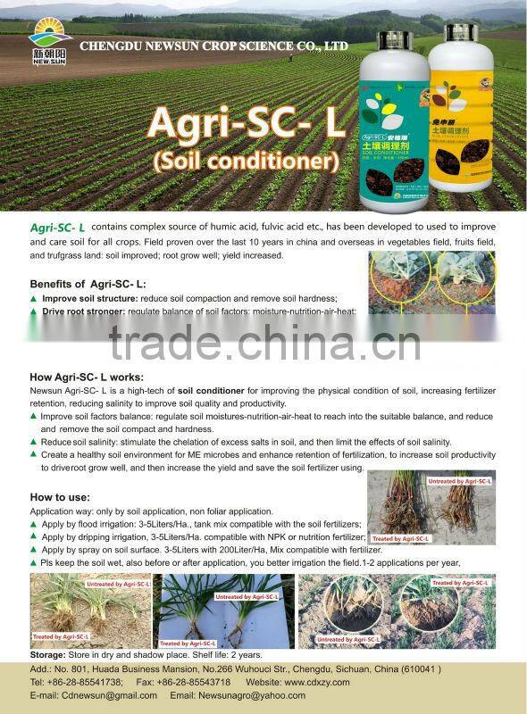 Agri-SC soil conditioner to improve soil fertility for agriculture