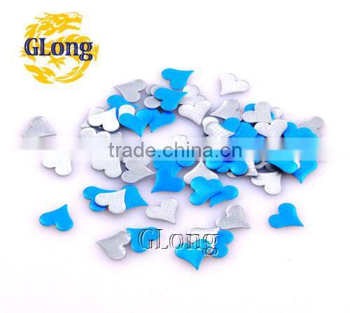10*10mm Hot Fix Iron-on Nailhead Fluorescence Heart-Shaped Aluminum DIY Accessories For Bag Shoe Garment #GT105Y-10P(Mix-s)