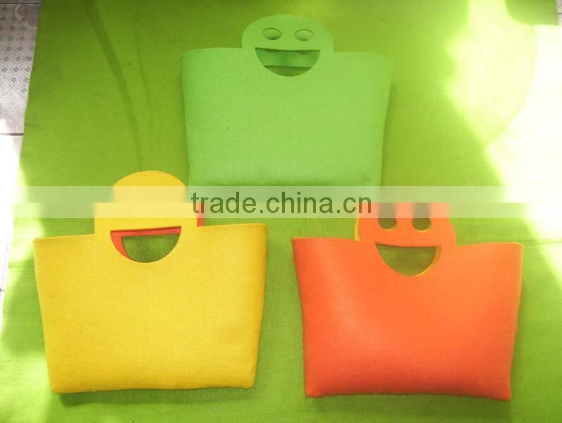 Women Famous Brand Japanese Style Simple Design Patchwork Shoulder Bag Shopping Bags Tote Wool Felt Handbags