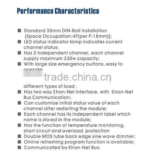 Intelligent smart 2 Channels 1.5A CMOS Dimmer lighting controller Module