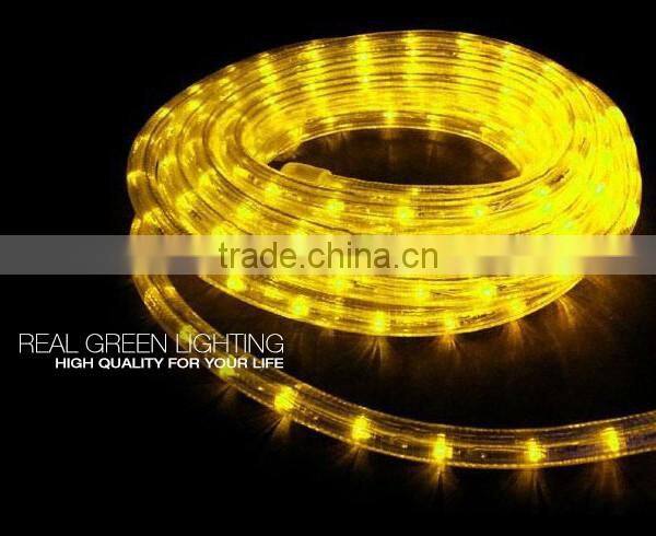 12V Round 2-Wires Yellow LED Rope Light Wholesale