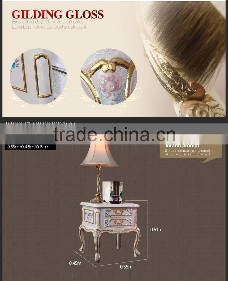 2016 europe royal style bedroom furniture design bedstand for lighting two doors