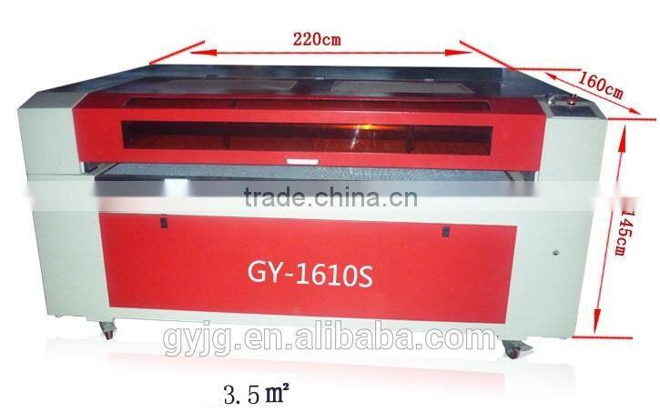 2015 Factory direct sale with different working area GY1610 co2 cnc laser cutting machine price