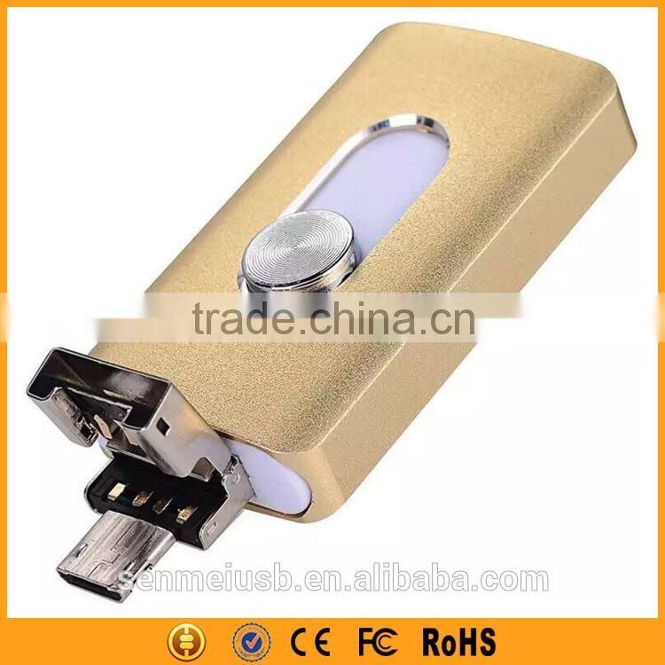 3-in-1 OTG USB 32GB 64GB 128GB Memory Chip USB for iPad IOS Android