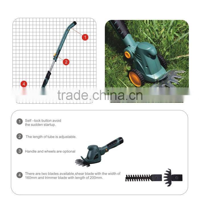 2 in 1 cordless lithium shrub shear and edging shear