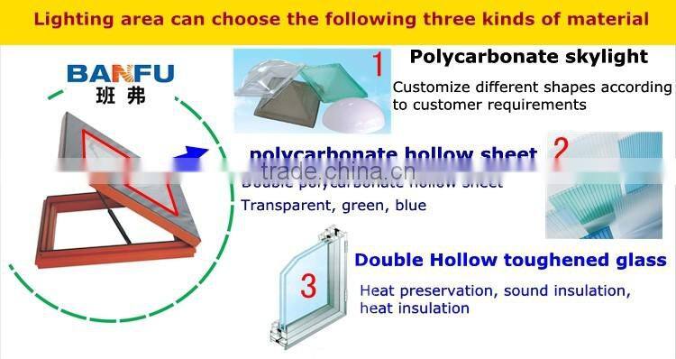 guang zhou Manufacturers selling custom Aluminum alloy manual skylight