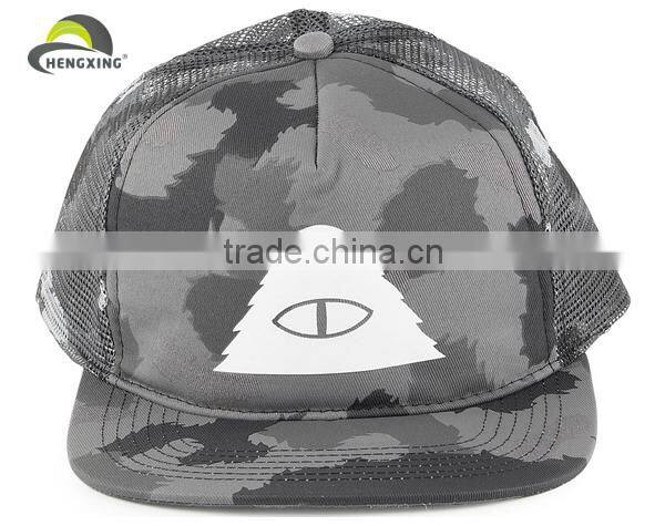 Camo print trucker hat custom mesh baseball cap