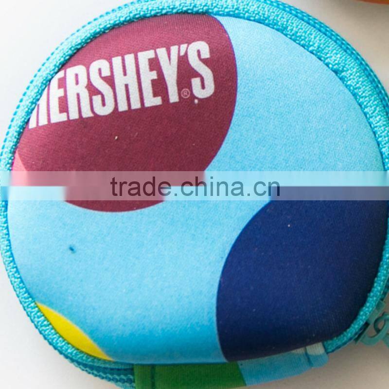 Promotion full colorful printing Neoprene SMALL ZERO WALLETS