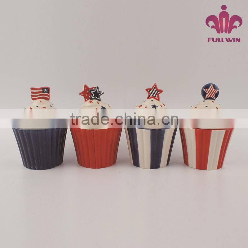 Ceramic ice cream container with 3d lid