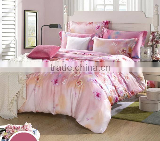 Enviromental protection tencel material bedding set 2014 the latest design bed sheets set hot sale tencel bedding set