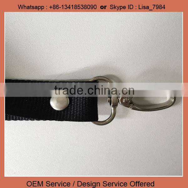 Black plain lanyard Eco friendly lanyard