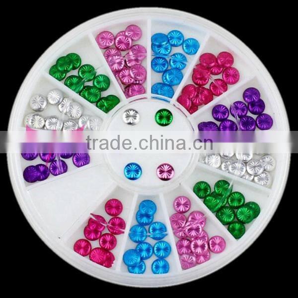 Colorful Neon nail shell decoration,3d nail art decoration 2015 YIWU Jinhua