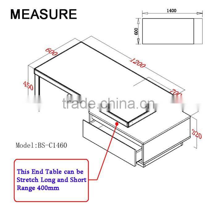 Manager room use visitor meeting high end modern wooden end table furniture tea table