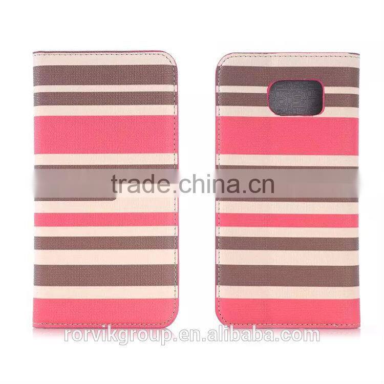 2015 New Design PU Leather Multi Card Slots Flip Wallet Case for galaxy S6