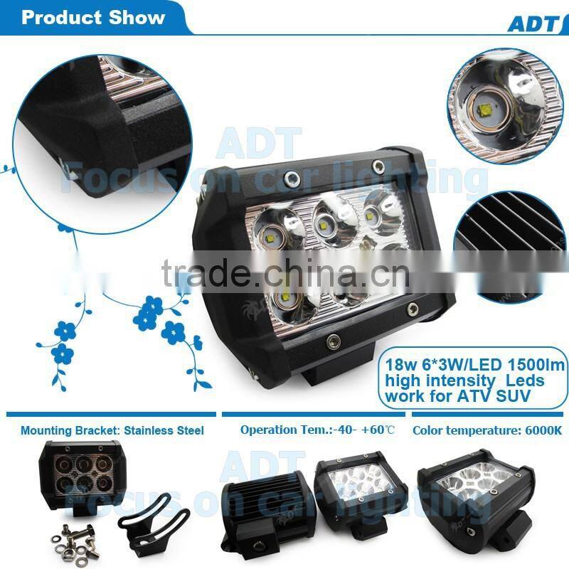 18W CR-EE LED WORK LIGHT BAR FlOOD DRIVING LAMP OFFROAD 4WD SUV BOAT JEEP UTE