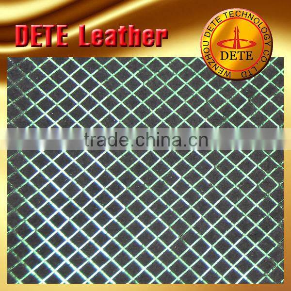 honeycomb pattern pu synthetic leather for raw shoe material synthetic leather from WenZhou