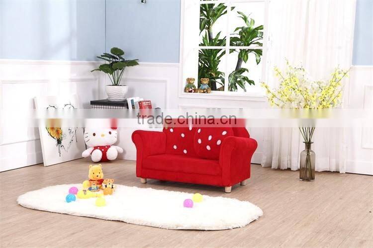 Red Coral Fleece Fabric Single Seat Sofa