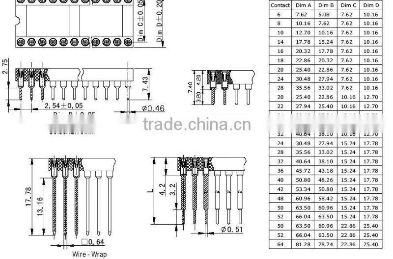 2.54mm Round Pin Socket