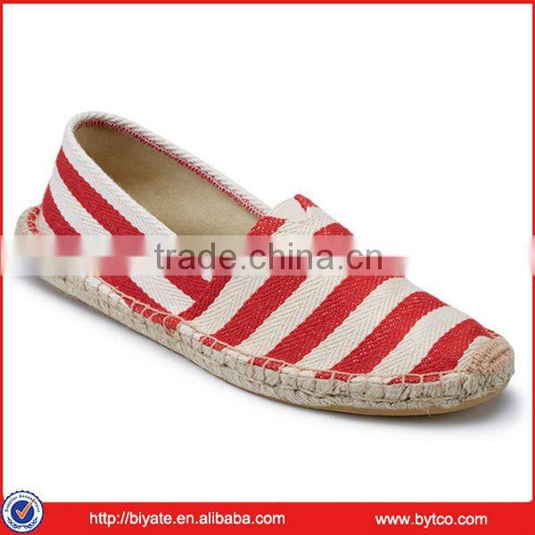 High quality canvas jute sole espadrille shoes