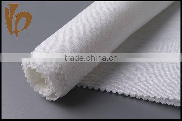 bleach color plain dyed 100% ramie fabric for table