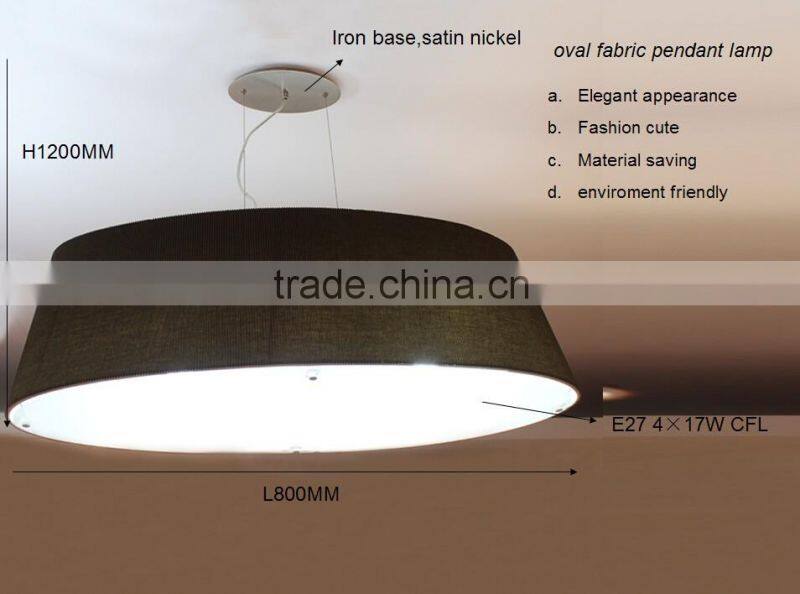 2016 oval fabric pendant lamp,pendant lamp for bedroom fabric pendant lamp P2003