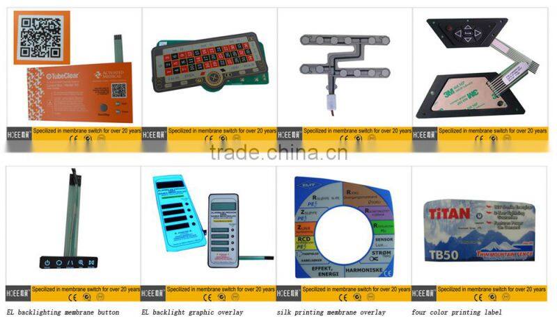 Custom design beautiful home appliance application,medical equipment membrane switch keypads