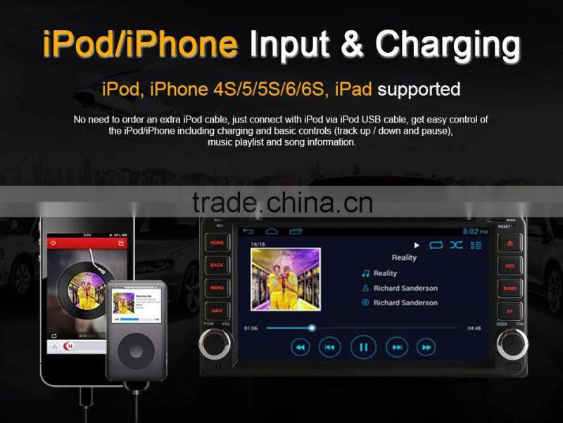 Wholesale price quad core Android 4.4 for toyota car stereo built in wifi