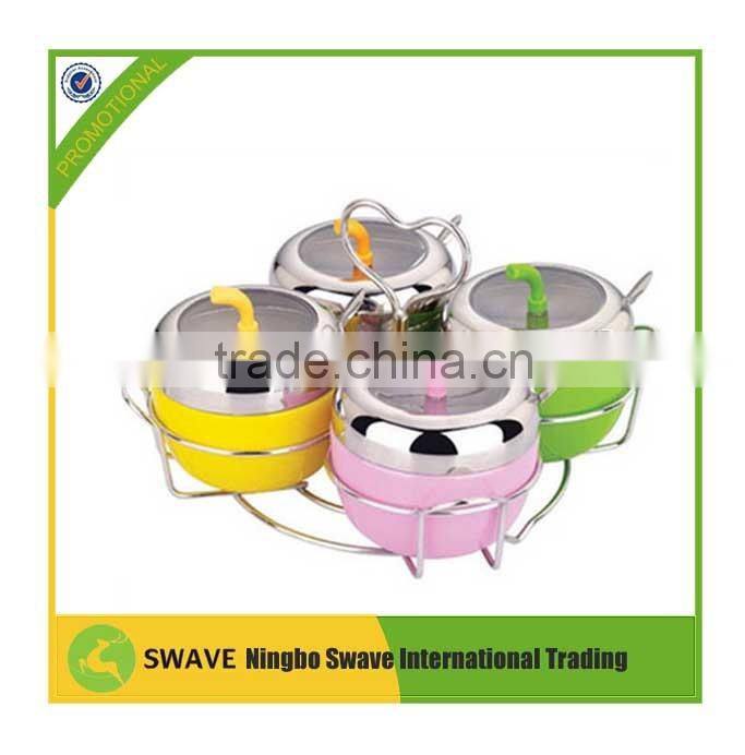 2016 apple shape colorful stainless steel Seasoning pot P77150