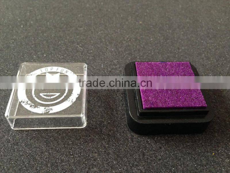 hot sell 3*3 purple plastic ink pad