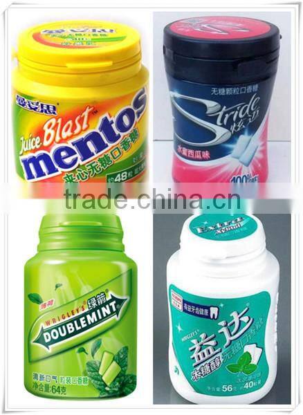 Xylitol chewing gum bottle Chewing gum bottle with tear off cap