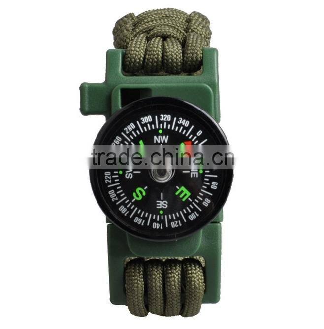 2015 newest paracord bracelet with locate function, big compass, whistle