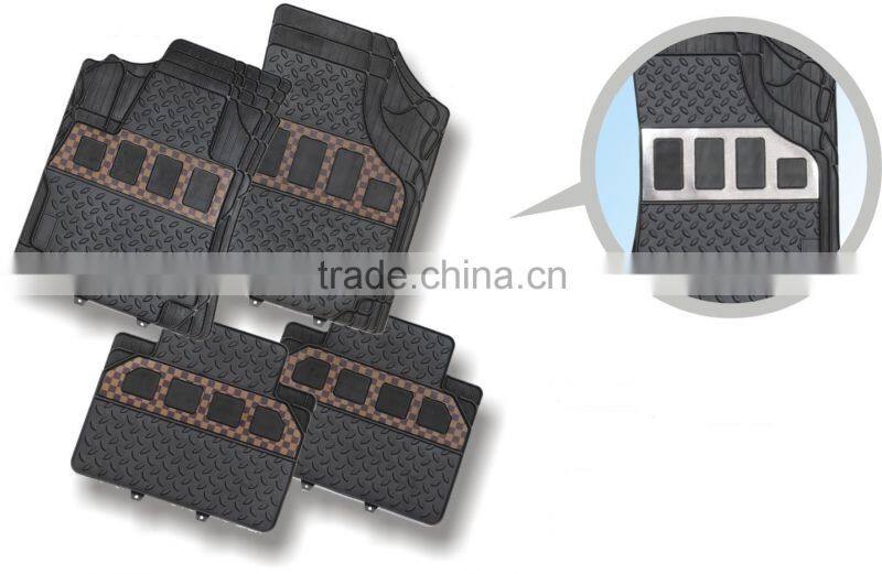 New design non-skid universal all weather pvc car mat