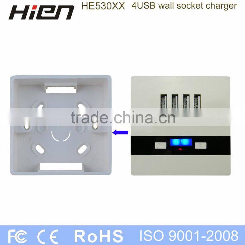 86 type mounting box for HE-522 series and HE-530 series USB wall socket using