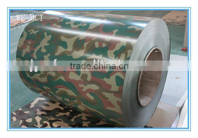 prepainted camouflage color ppgi steel coil for army wall panel