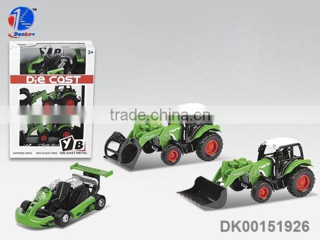 Alloy engineering car farmer car excavator mining machine bulldozer car model tractor toy
