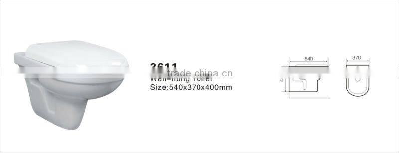 3611 Smart simple cheap wall hung toilet