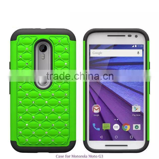 Customized Crystal Star Phone Case Cover Back for Moto G2 G3