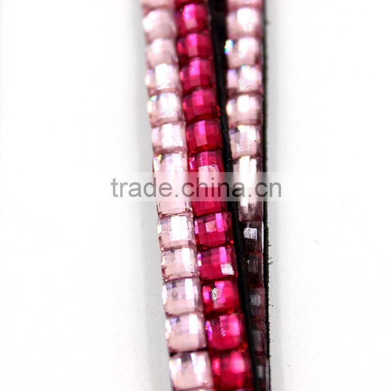Fashion goody rhinestone crystal mobile phone strings with Tendrils buckle
