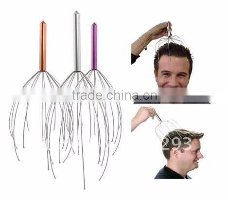 Head Massager Therapy Stainless Wire Hand Held Head Scalp Massager