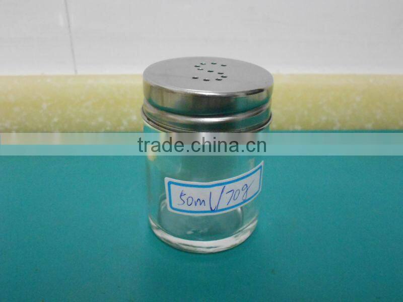 50ml clear glass spice jar