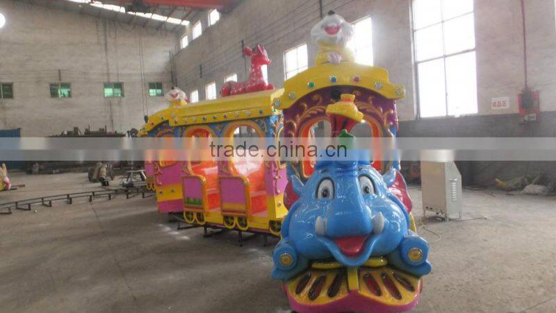 2016 Best Investment Project! Amusement Park Electric Track Train Electric Rides on Animal