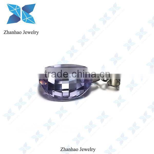 wholesale gemstone lavender colored cubic zirconia pendant