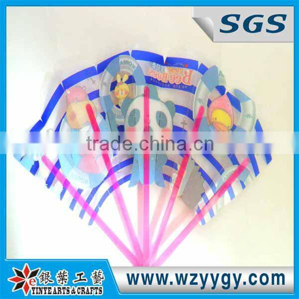 2013 hot sale plastic 5 folding pp hand fan for promotional/hand fans for dance